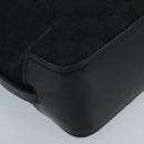 GUCCI GG Canvas Tote Bag Black Silver 107757 Auth ki5048V-14