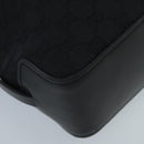 GUCCI GG Canvas Tote Bag Black Silver 107757 Auth ki5048V-16