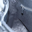 GUCCI GG Canvas Tote Bag Black Silver 107757 Auth ki5048V-19