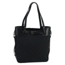 GUCCI GG Canvas Tote Bag Black Silver 107757 Auth ki5048V-1