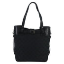 GUCCI GG Canvas Tote Bag Black Silver 107757 Auth ki5048V-2