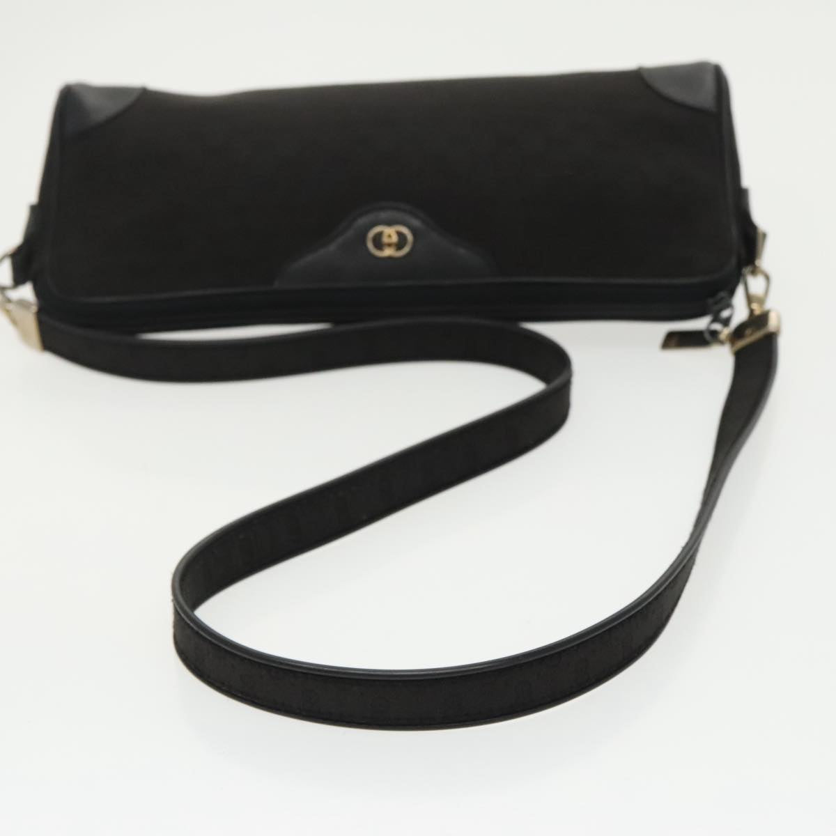 GUCCI Micro GG Canvas Shoulder Bag Black Auth ki5051