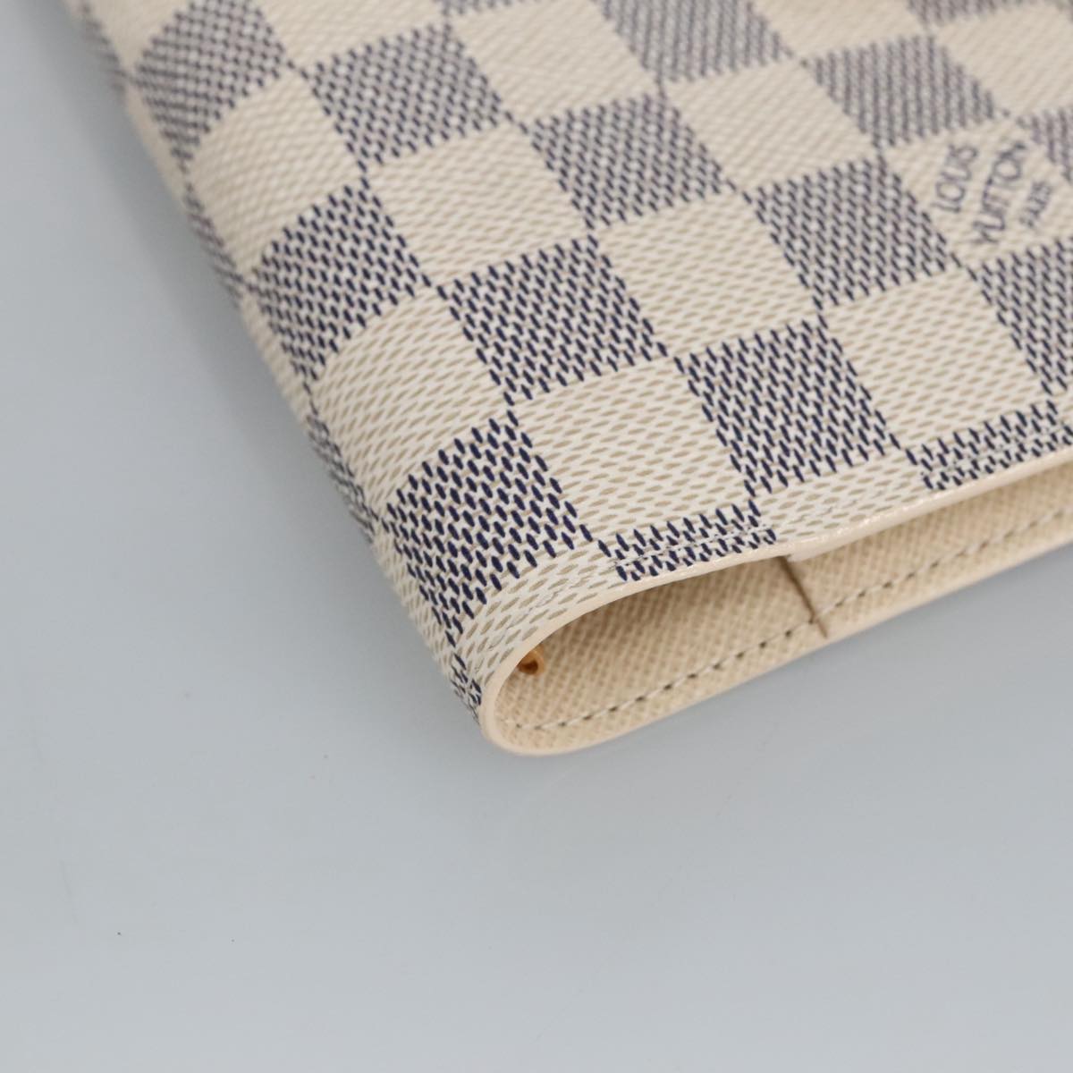 LOUIS VUITTON Damier Azur Agenda PM Day Planner Cover R20706 LV Auth ki5074