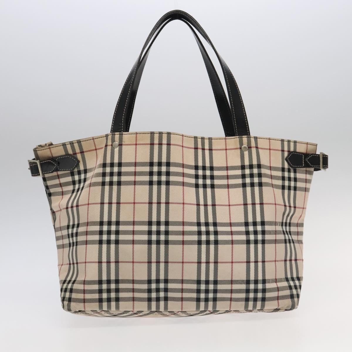 BURBERRY Nova Check Blue Label Bag Nylon 7Set Brown Black Beige Auth ki5105