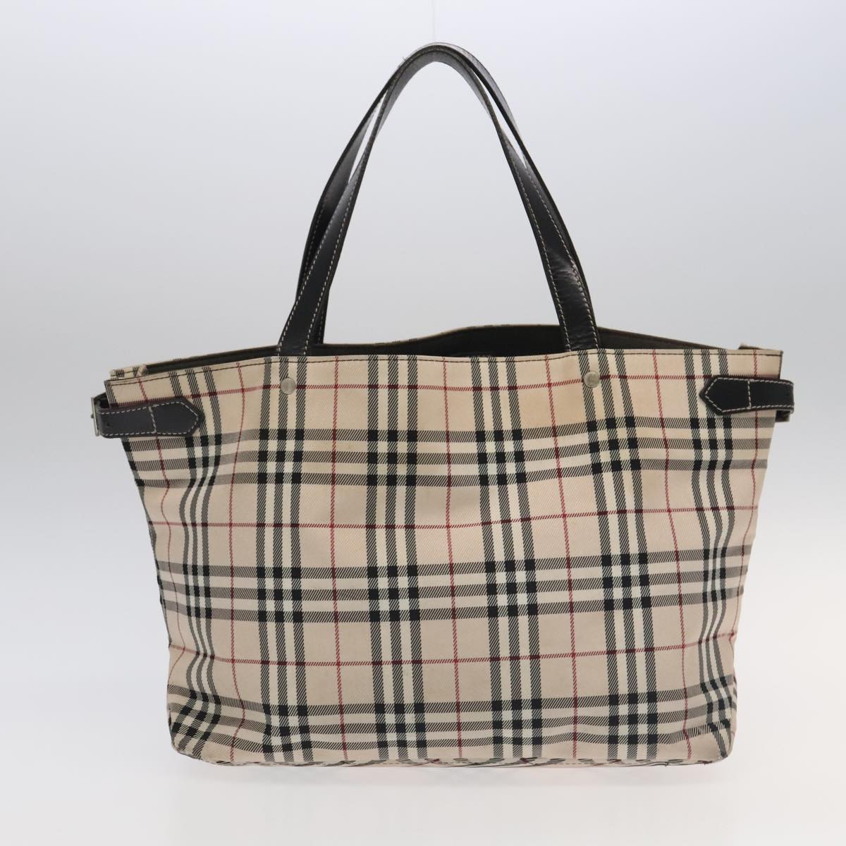 BURBERRY Nova Check Blue Label Bag Nylon 7Set Brown Black Beige Auth ki5105