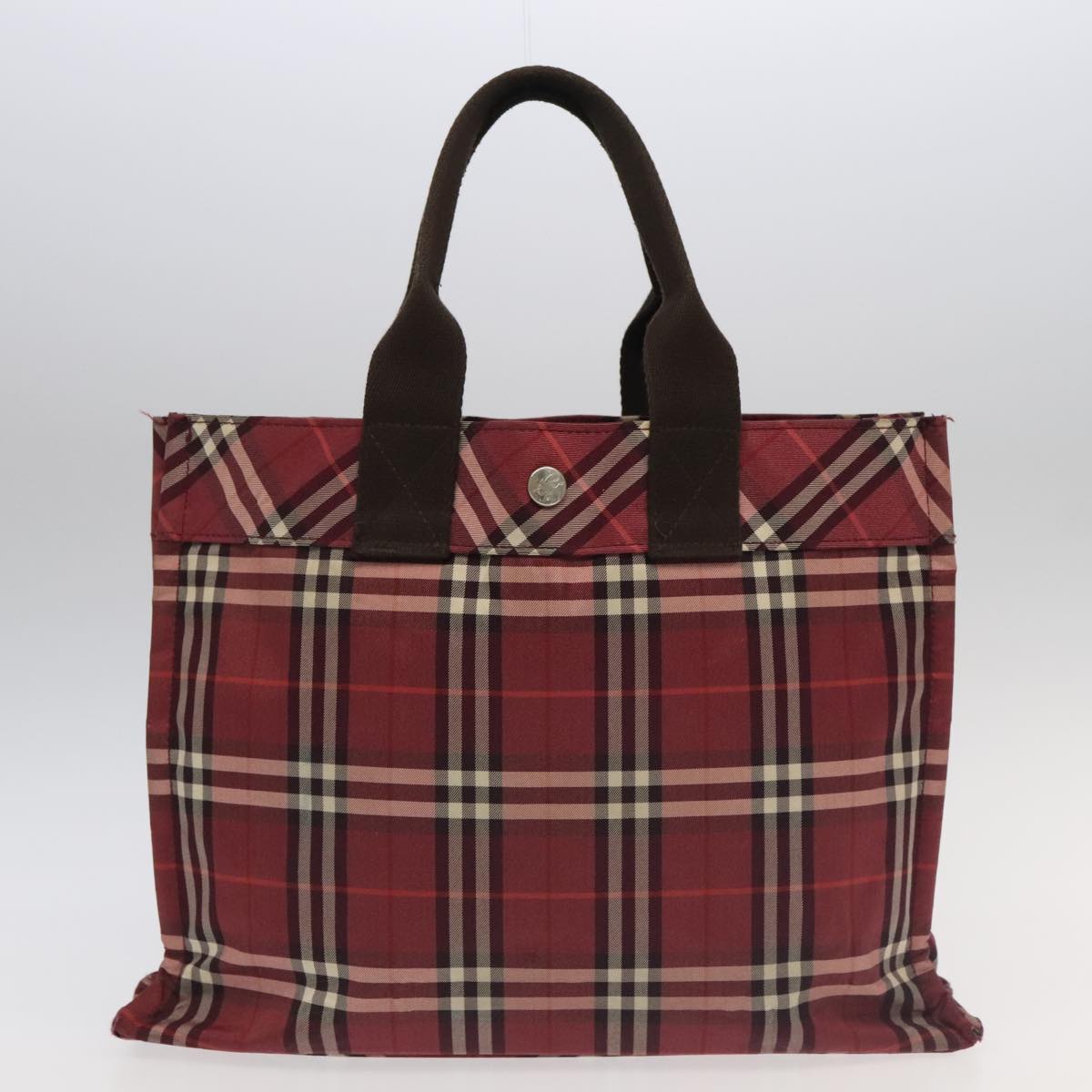 BURBERRY Nova Check Blue Label Bag Nylon 7Set Brown Black Beige Auth ki5105