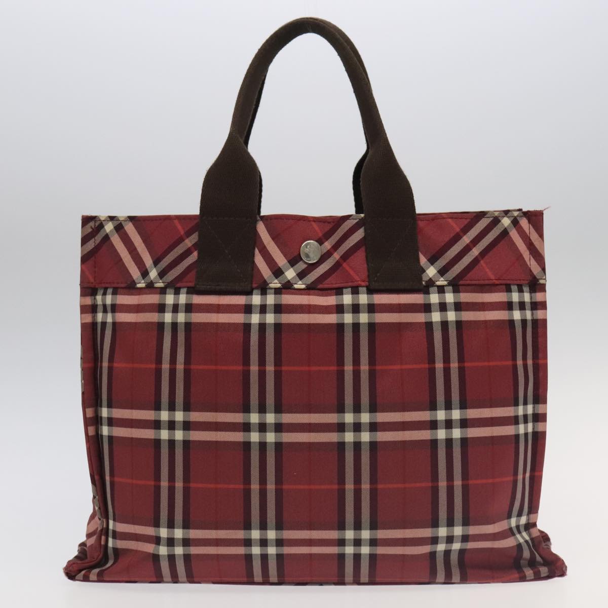 BURBERRY Nova Check Blue Label Bag Nylon 7Set Brown Black Beige Auth ki5105