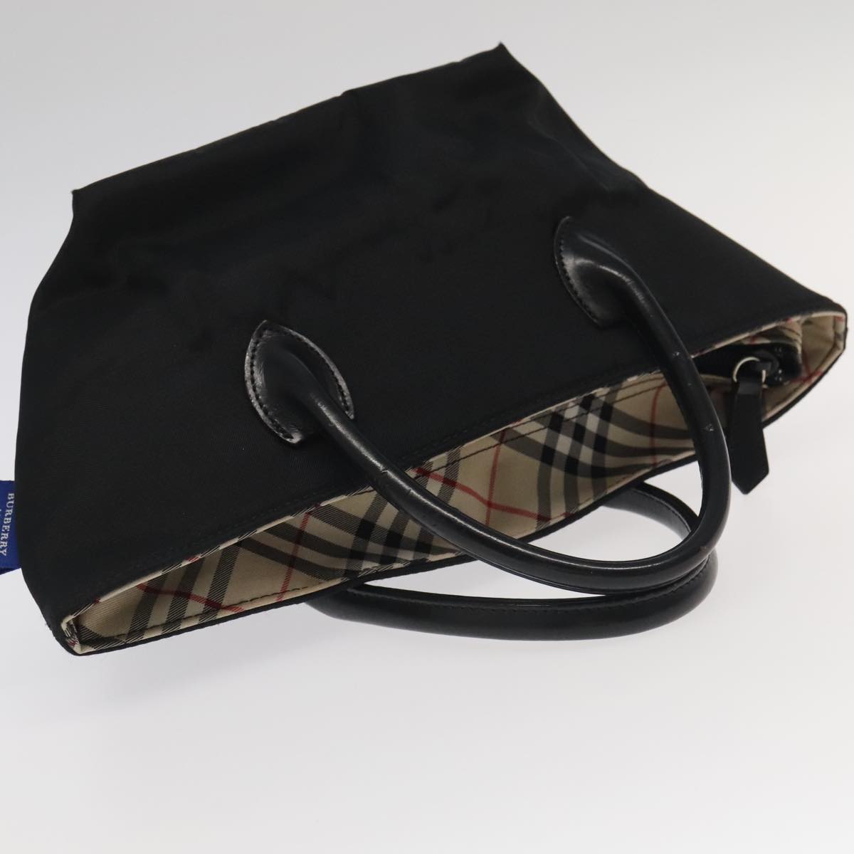 BURBERRY Nova Check Blue Label Bag Nylon 7Set Brown Black Beige Auth ki5105