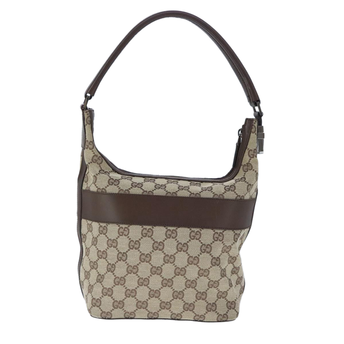 GUCCI GG Canvas Shoulder Bag Beige Auth ki5120