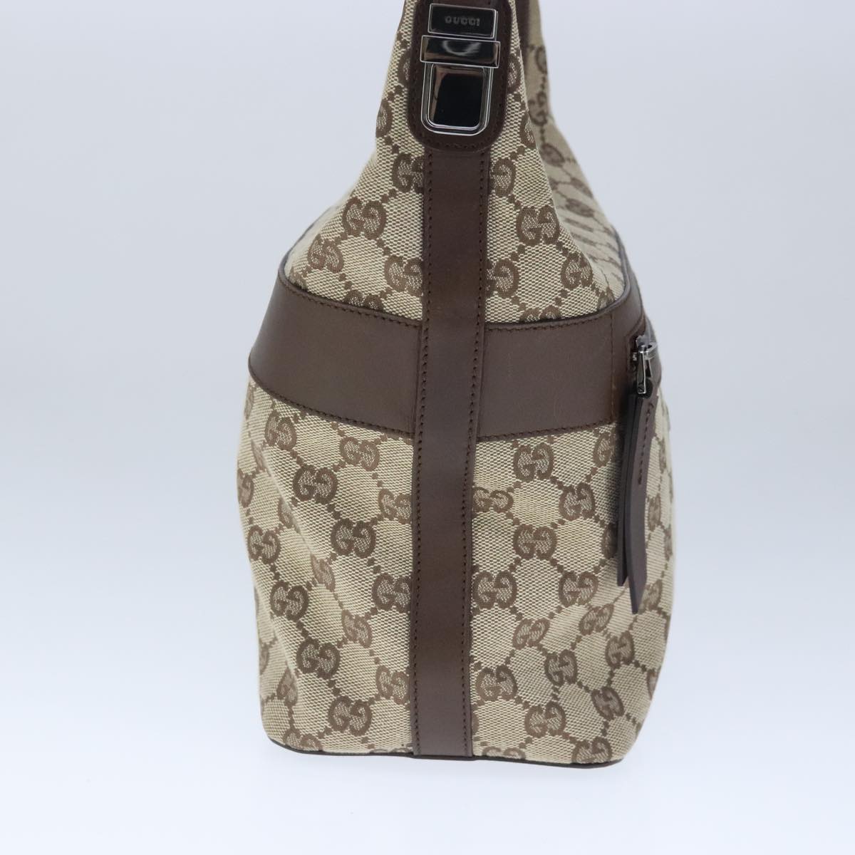 GUCCI GG Canvas Shoulder Bag Beige Auth ki5120