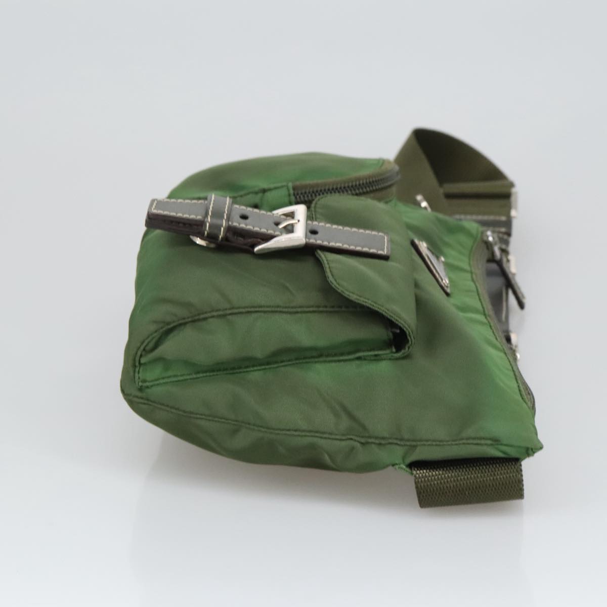 PRADA Waist bag Nylon Khaki Auth ki5122