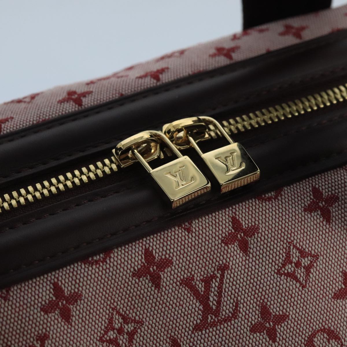 LOUIS VUITTON Monogram Mini Josephine GM Hand Bag Red M92311 LV Auth ki5128