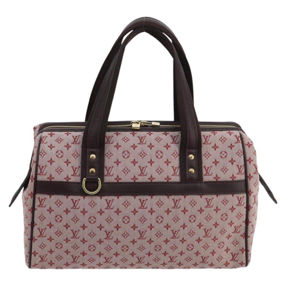 LOUIS VUITTON Monogram Mini Josephine GM Hand Bag Red M92311 LV Auth ki5128