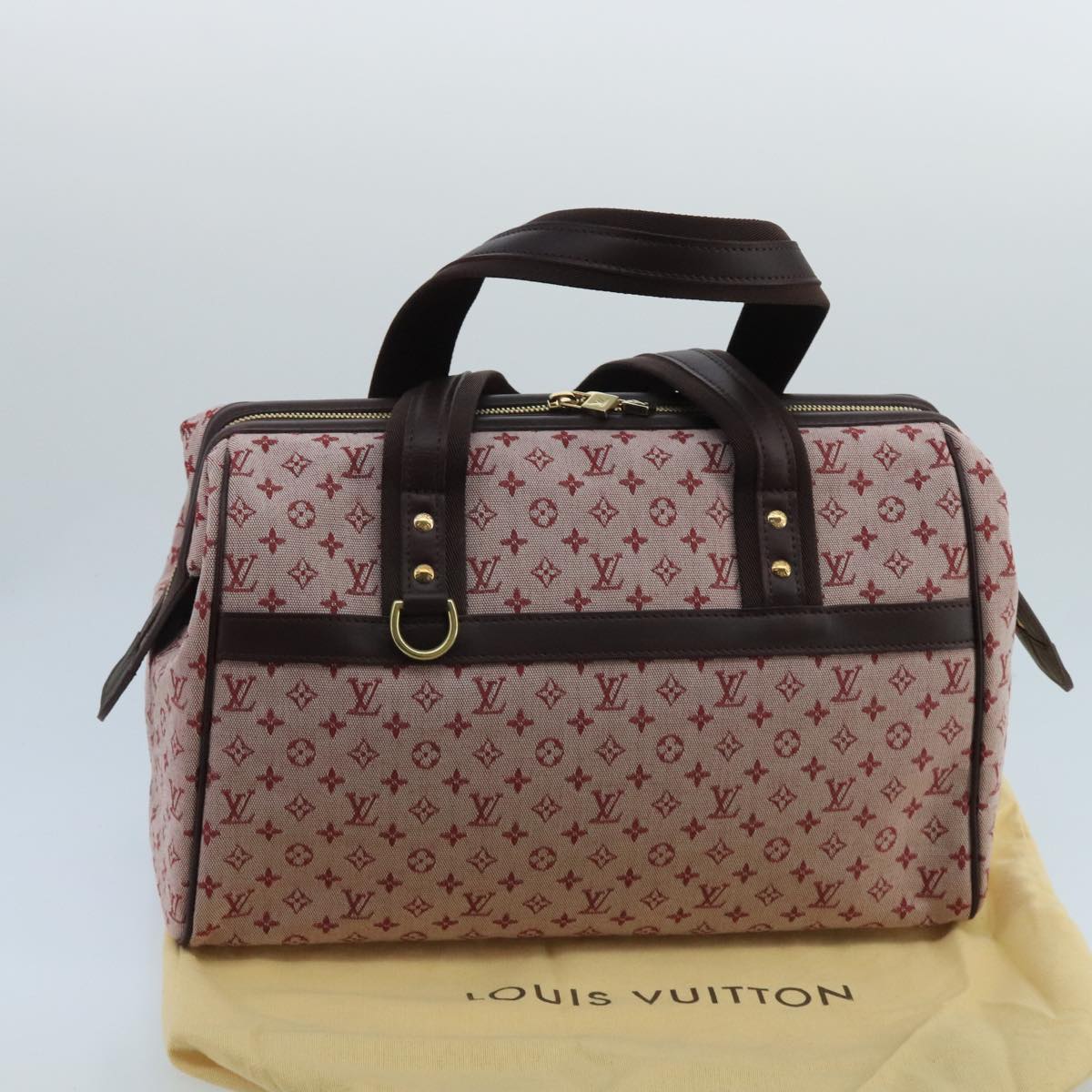 LOUIS VUITTON Monogram Mini Josephine GM Hand Bag Red M92311 LV Auth ki5128