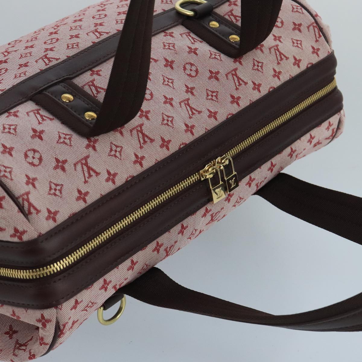 LOUIS VUITTON Monogram Mini Josephine GM Hand Bag Red M92311 LV Auth ki5128