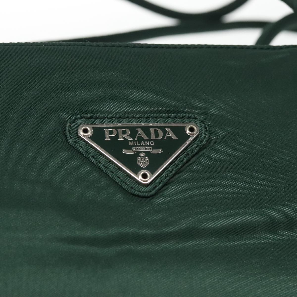 PRADA Tote Bag Nylon Green Auth ki5130