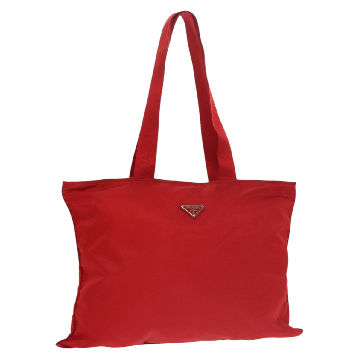 PRADA Tote Bag Nylon Red Auth ki5131