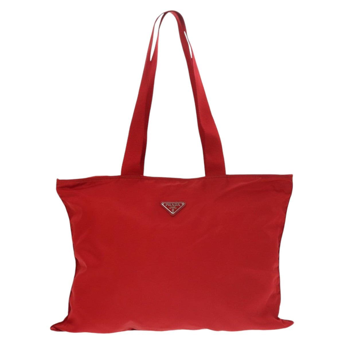 PRADA Tote Bag Nylon Red Auth ki5131 - 0