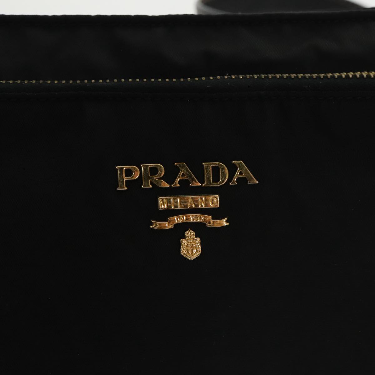 PRADA Shoulder Bag Nylon Black Auth ki5143