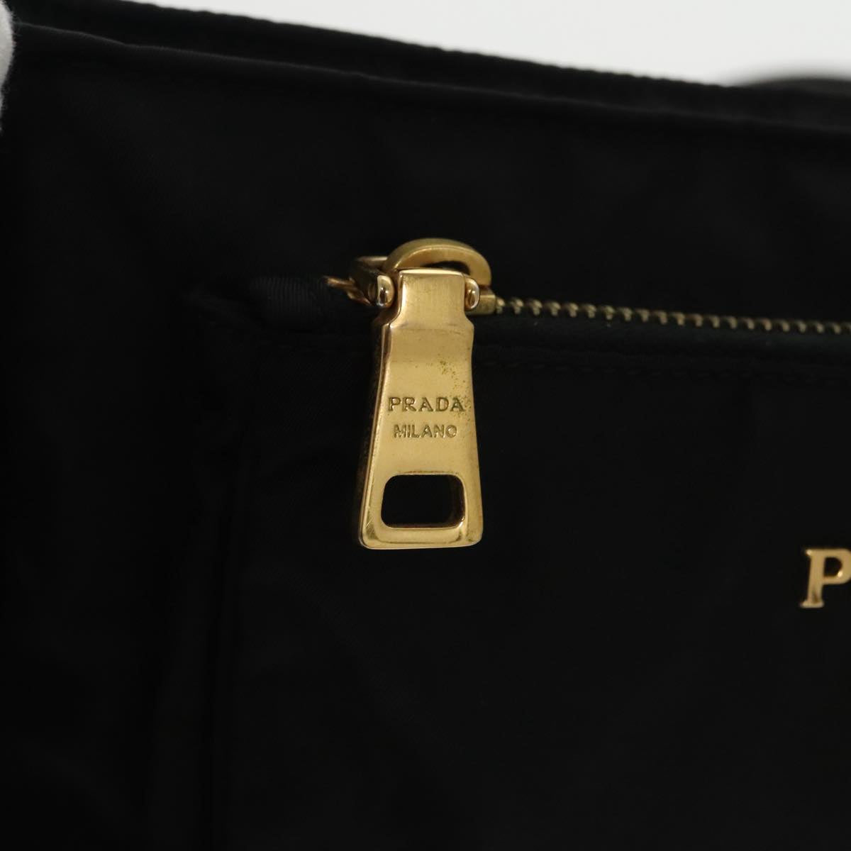 PRADA Shoulder Bag Nylon Black Auth ki5143