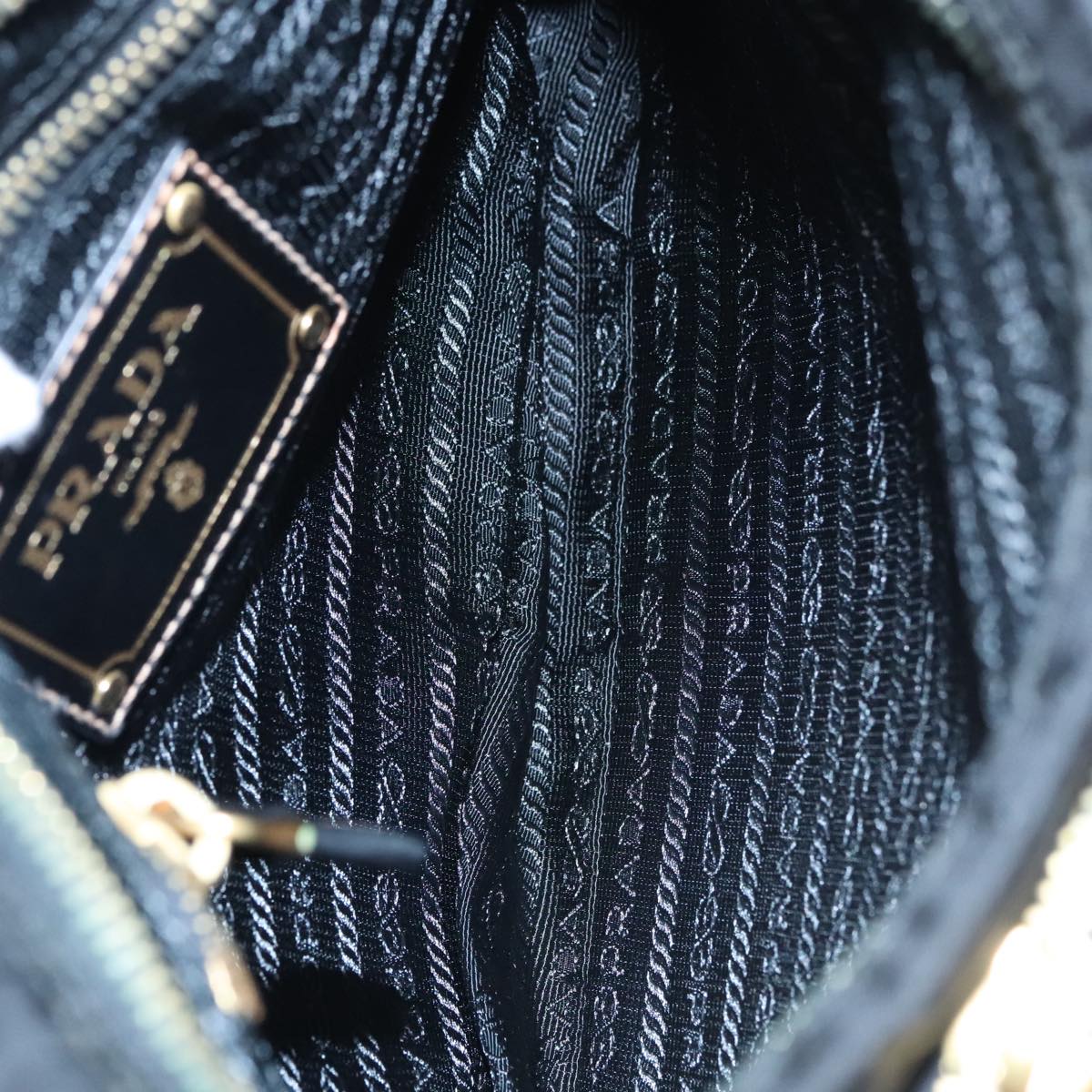 PRADA Shoulder Bag Nylon Black Auth ki5143