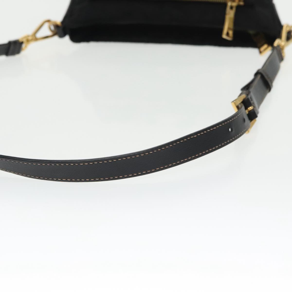 PRADA Shoulder Bag Nylon Black Auth ki5143