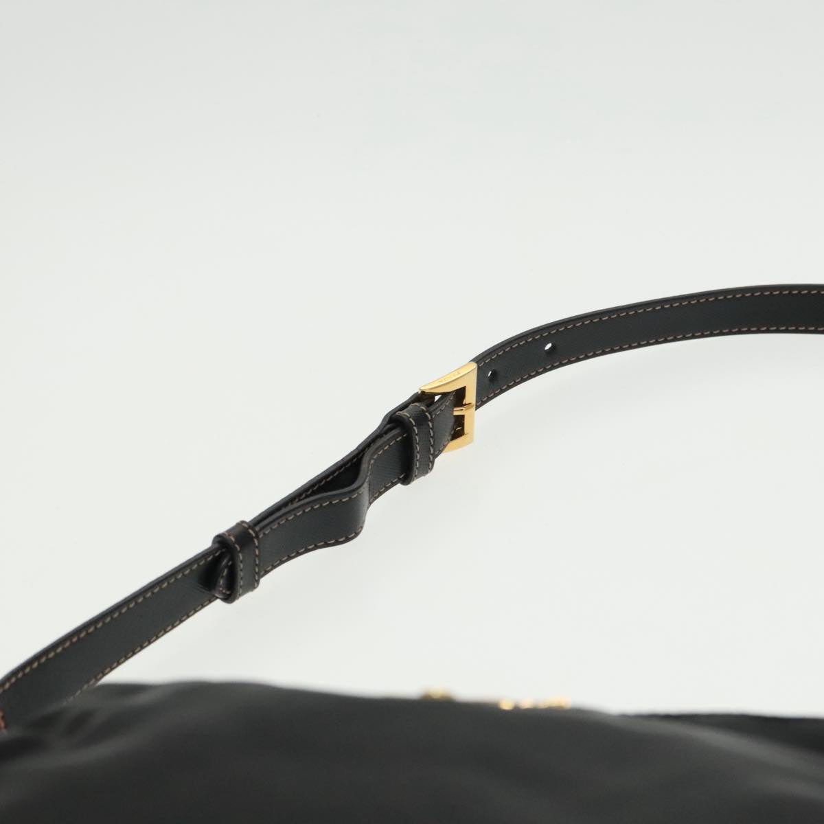 PRADA Shoulder Bag Nylon Black Auth ki5143