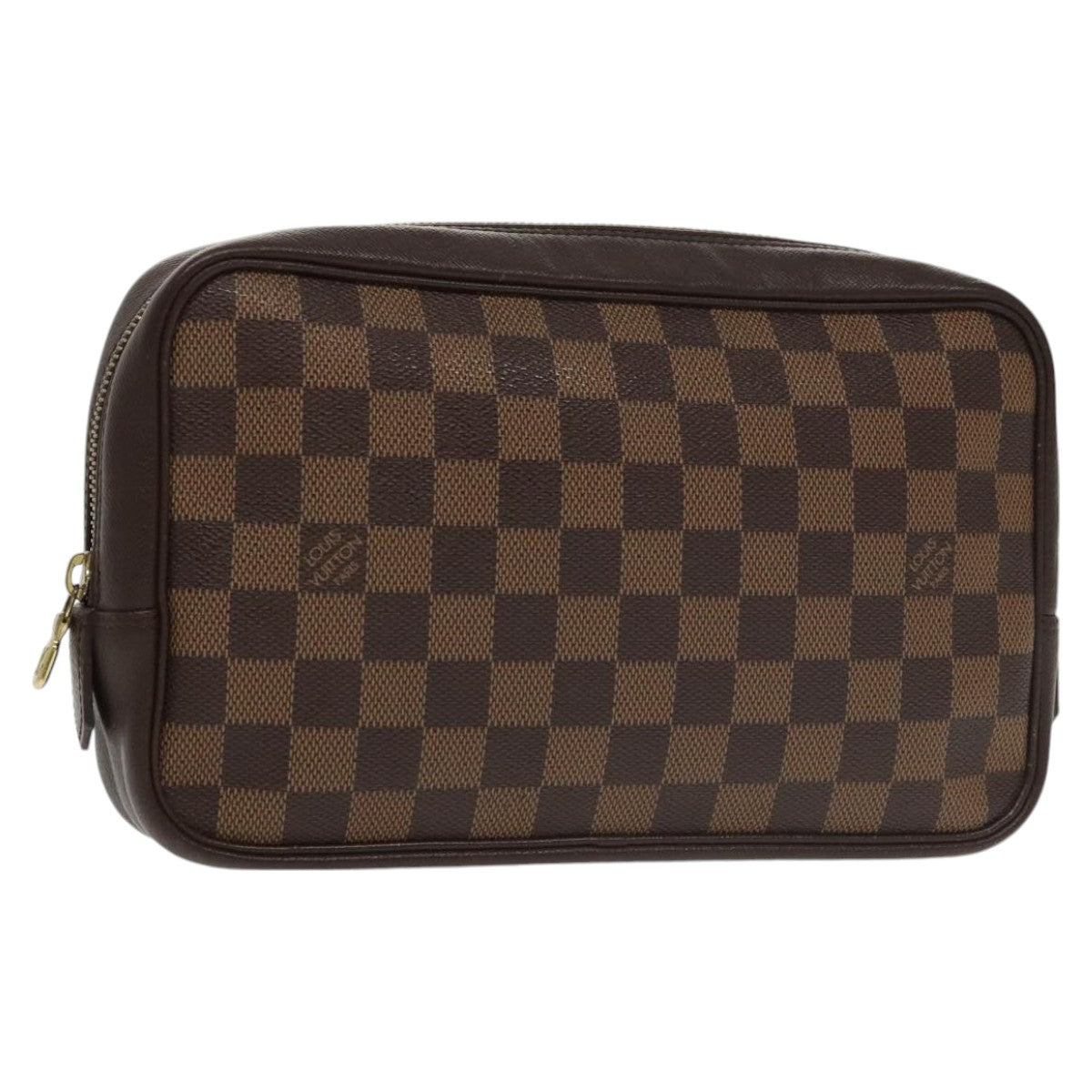 LOUIS VUITTON Damier Ebene Trousse Toilette 25 Clutch Bag N47624 LV Auth ki5144