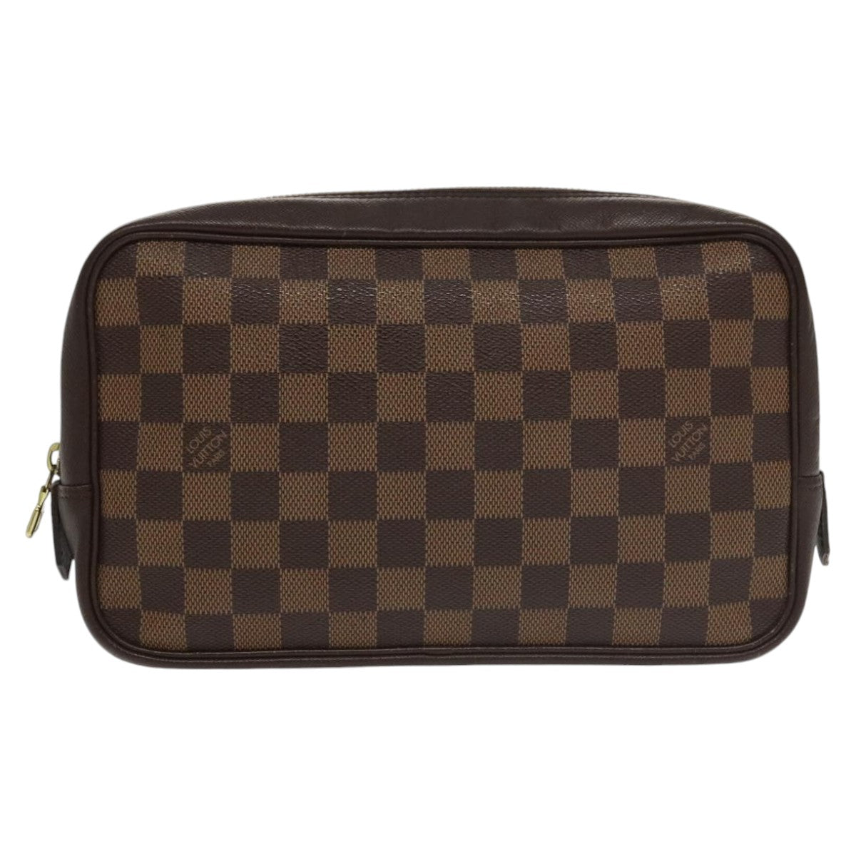 LOUIS VUITTON Damier Ebene Trousse Toilette 25 Clutch Bag N47624 LV Auth ki5144