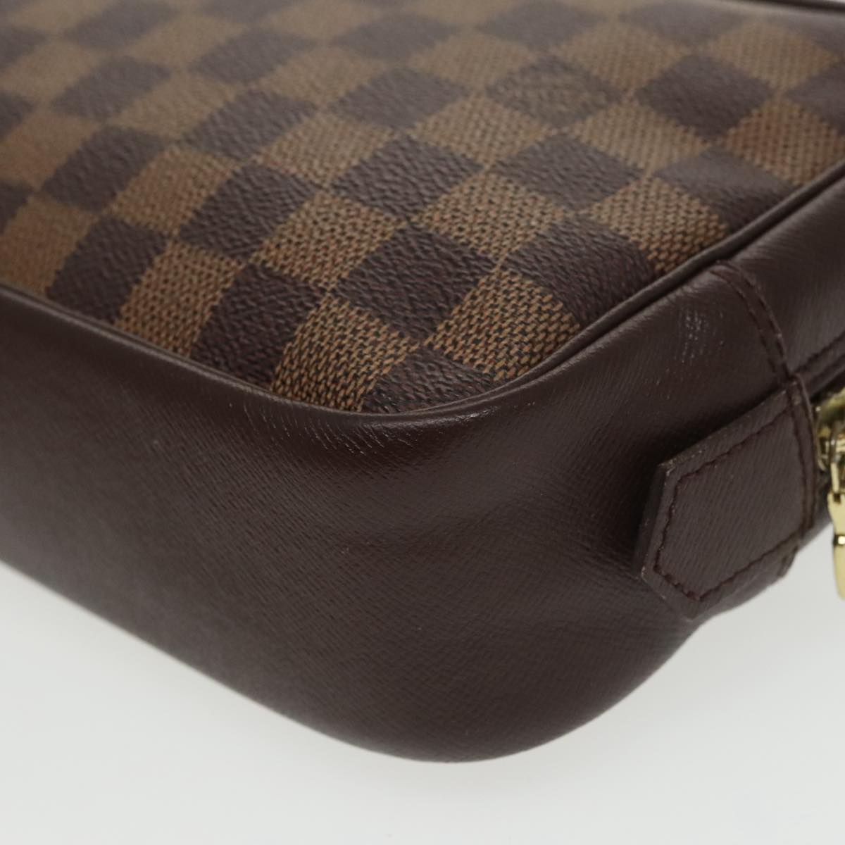 LOUIS VUITTON Damier Ebene Trousse Toilette 25 Clutch Bag N47624 LV Auth ki5144