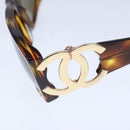 CHANEL Sunglasses plastic Brown CC Auth ki5159V-8
