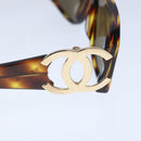 CHANEL Sunglasses plastic Brown CC Auth ki5159V-9