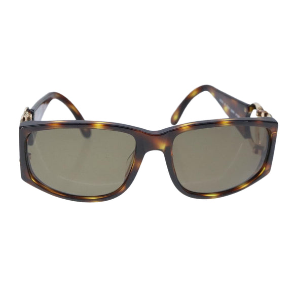 CHANEL Sunglasses plastic Brown CC Auth ki5159V
