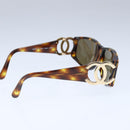 CHANEL Sunglasses plastic Brown CC Auth ki5159V-4