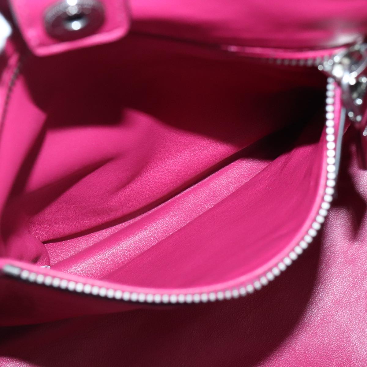 PRADA Hand Bag Suede 2way Pink Silver Auth ki5171