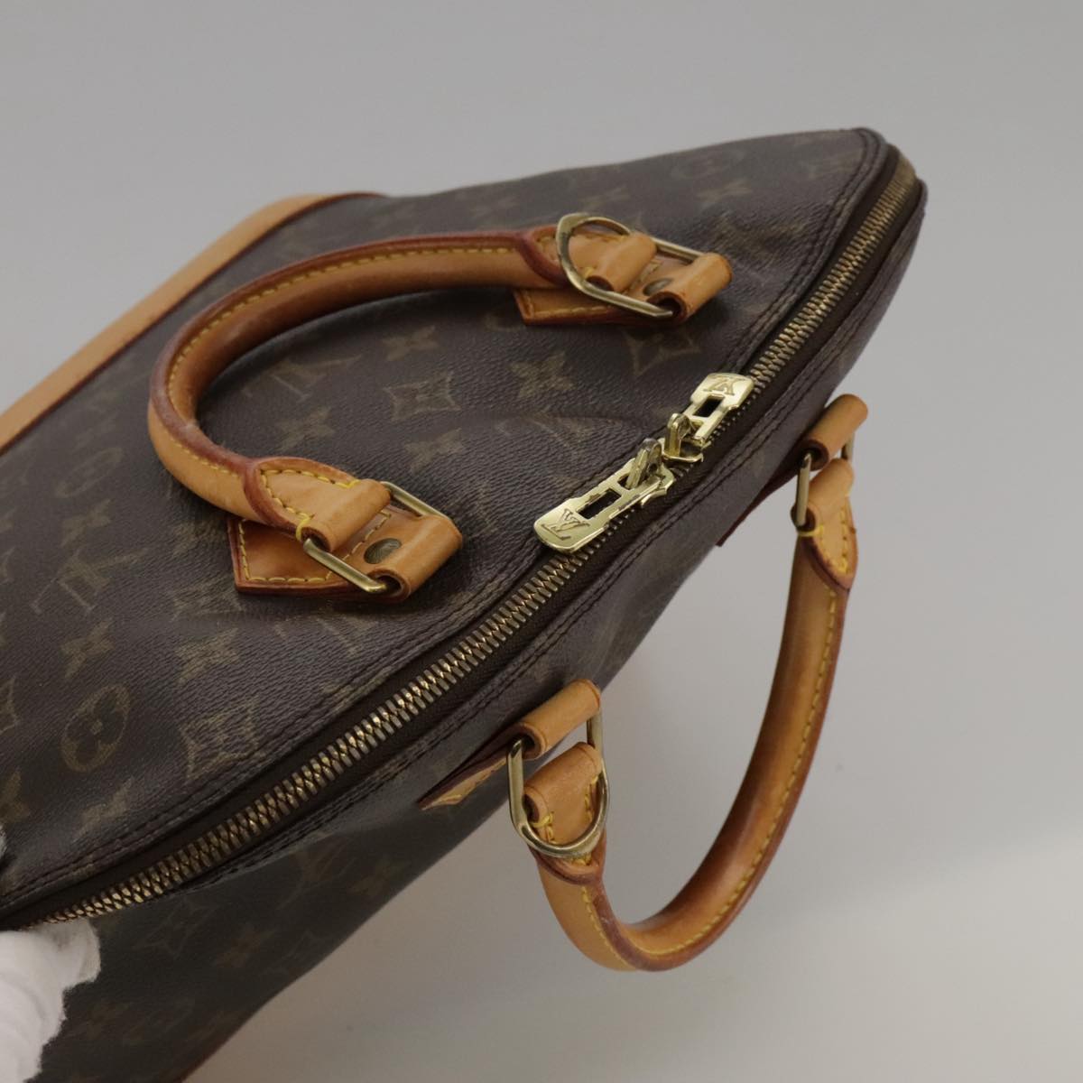 LOUIS VUITTON Monogram Alma Hand Bag M51130 LV Auth ki5181