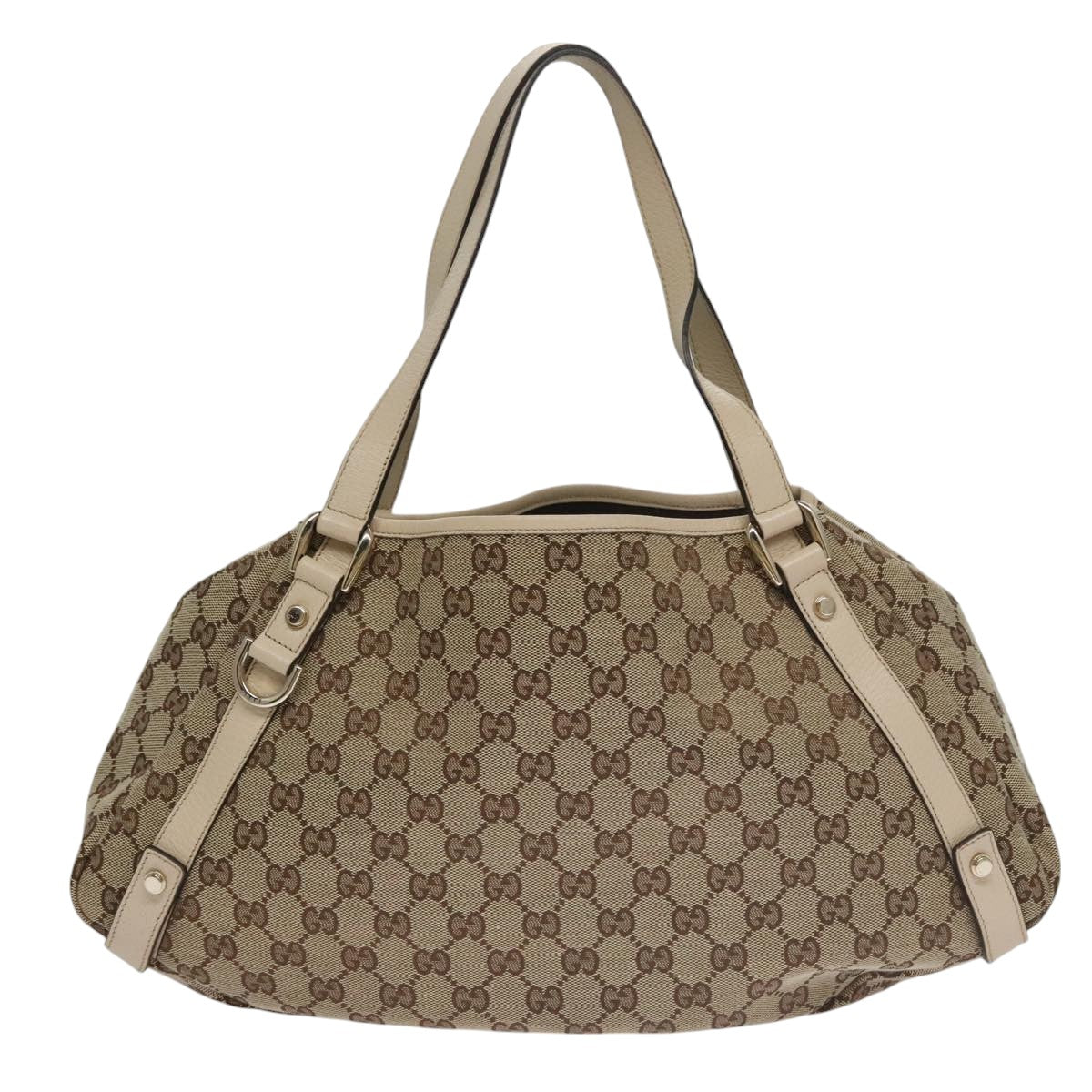 GUCCI GG Canvas Abbey Tote Bag Beige Gold 130736 Auth ki5205 - 0