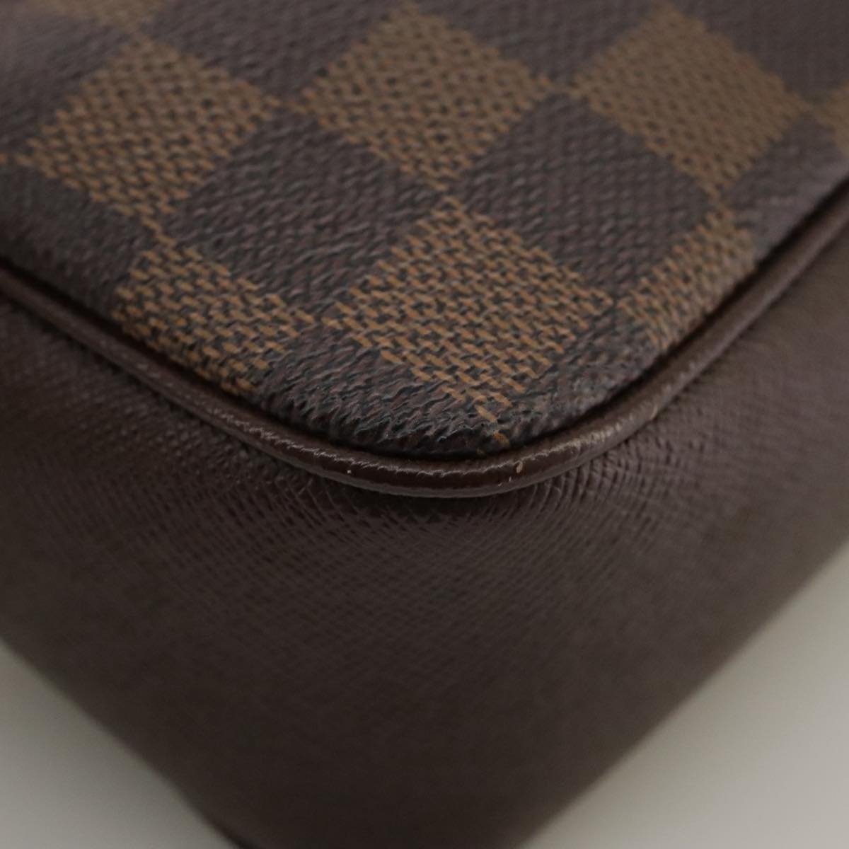 LOUIS VUITTON Damier Ebene Trousse Makeup Pouch N51982 LV Auth ki5220