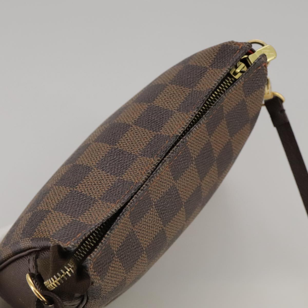 LOUIS VUITTON Damier Ebene Trousse Makeup Pouch N51982 LV Auth ki5220