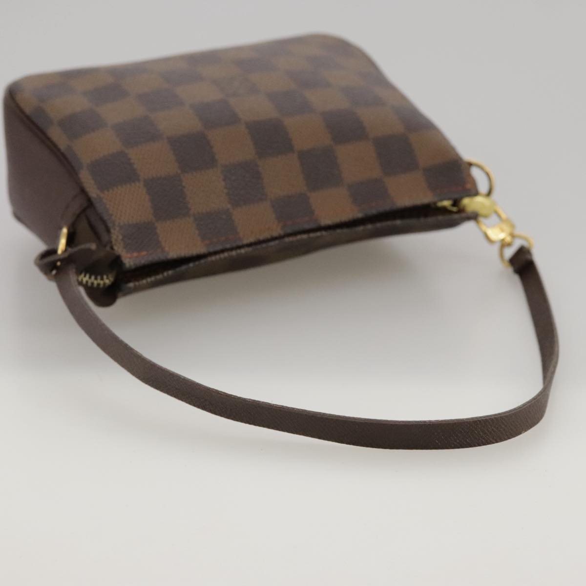 LOUIS VUITTON Damier Ebene Trousse Makeup Pouch N51982 LV Auth ki5220