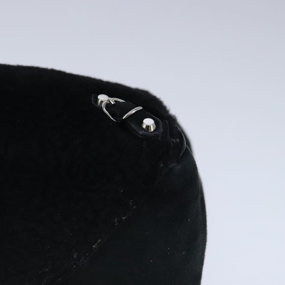 BALENCIAGA Hand Bag Suede 2way Black Silver 305572 Auth ki5224V