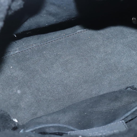 BALENCIAGA Hand Bag Suede 2way Black Silver 305572 Auth ki5224V