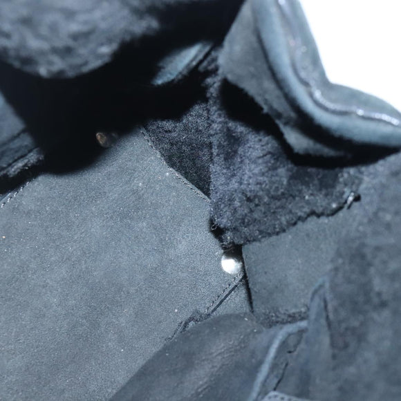 BALENCIAGA Hand Bag Suede 2way Black Silver 305572 Auth ki5224V