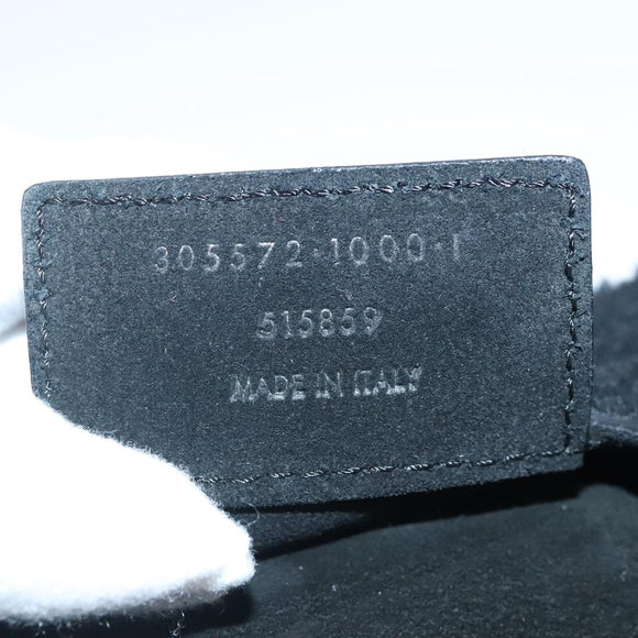 BALENCIAGA Hand Bag Suede 2way Black Silver 305572 Auth ki5224V