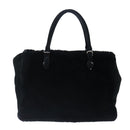 BALENCIAGA Hand Bag Suede 2way Black Silver 305572 Auth ki5224V-2