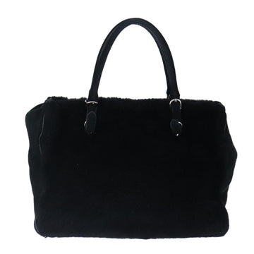 BALENCIAGA Hand Bag Suede 2way Black Silver 305572 Auth ki5224V - 0