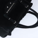 BALENCIAGA Hand Bag Suede 2way Black Silver 305572 Auth ki5224V-6