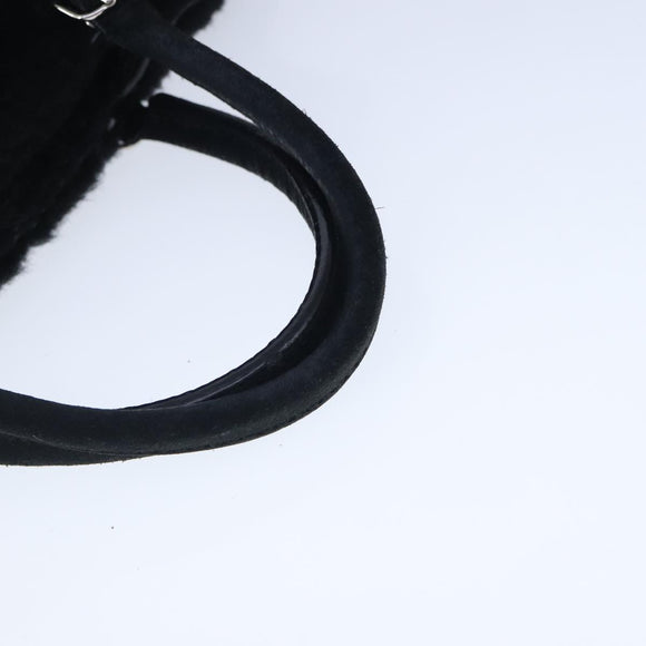 BALENCIAGA Hand Bag Suede 2way Black Silver 305572 Auth ki5224V