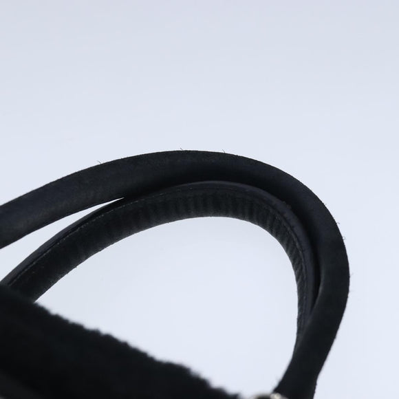 BALENCIAGA Hand Bag Suede 2way Black Silver 305572 Auth ki5224V