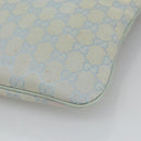 GUCCI GG Canvas Shoulder Bag Light Blue Gold 257246 Auth ki5234-9